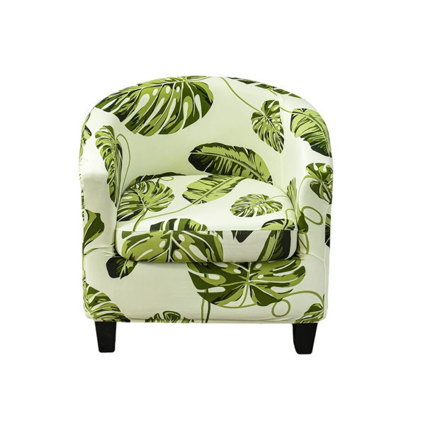 Latitude Run® 2 Piece Club Chair Slipcover Printed Tub Chair Slipcover